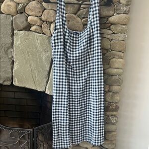 Blue and White Gingham Dress